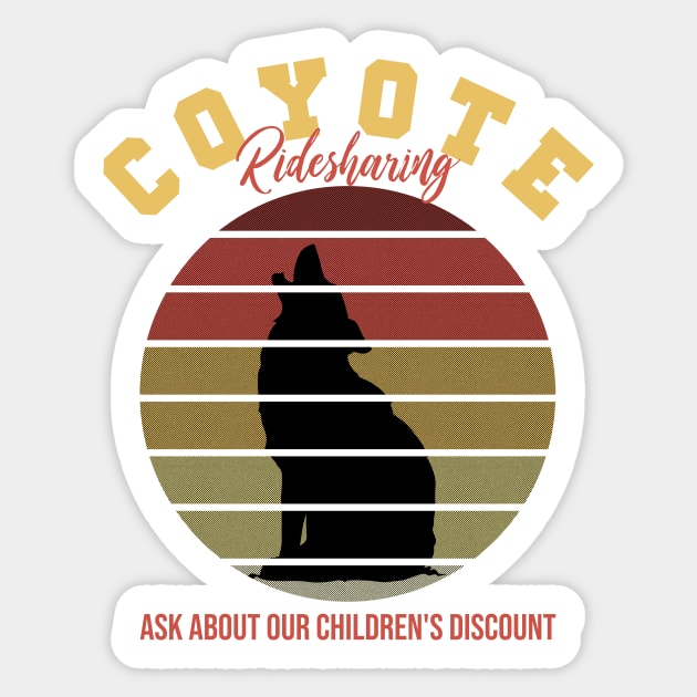 Trump Coyote Ridesharing Sticker by Cosmo Gazoo